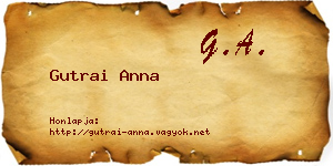 Gutrai Anna névjegykártya